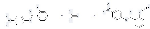 Benzoic acid, 2-amino-,4-nitrophenyl ester is used to produce 2-Isothiocyanato-benzoic acid 4-nitro-phenyl ester